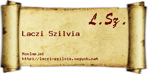 Laczi Szilvia névjegykártya